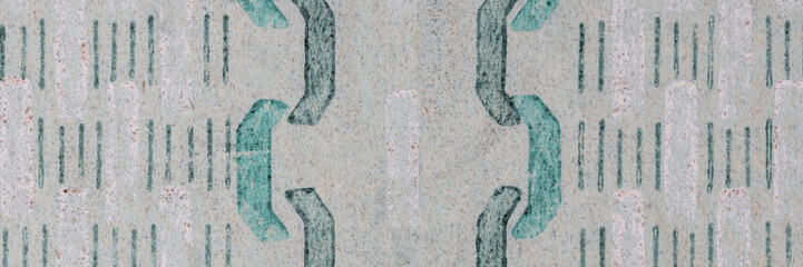 Old faded paper wallpaper with a classic pattern. Vintage texture for background and design.