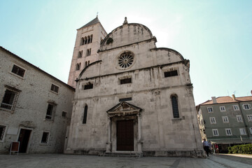Beautiful medieval church Saint Mary in downtown Zadar
