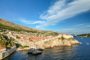 Skyline of downtown Dubrovnik, seen from the Lovrijenac fortress
