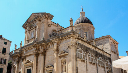 Fototapeta premium Iconic church Saint Blaise in downtown Dubrovnik
