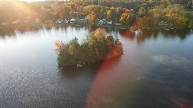 fall lake island