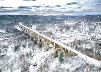 viaduct in the winter
