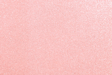 Beautiful pink shiny glitter as background, top view