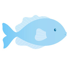 cute sea animal illustration with gradient color