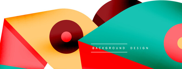 Minimal geometric wallpaper. Creative abstract background. Simple forms lines and circle composition vector illustration for wallpaper banner background or landing page