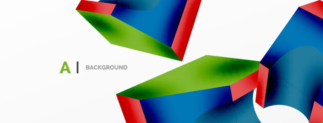 Abstract background - 3d abstract shape. Wallpaper for concept of AI technology, blockchain, communication, 5G, science, business