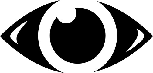 Eye icon sign flat illustration on white background..eps