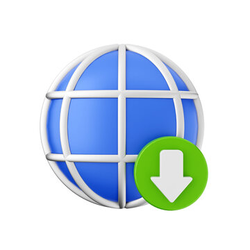 download file data 3d render icon illustration