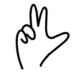 Obraz premium Human hand gesture doodle