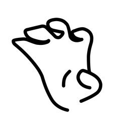 Human hand gesture doodle