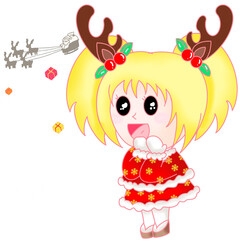 little girl in Christmas