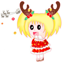 little girl in Christmas