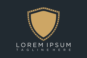 Shield icon template isolated. logo design, flat syle color editable vector illustration