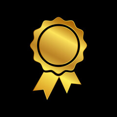 gold medal vector icon in trendy flat design