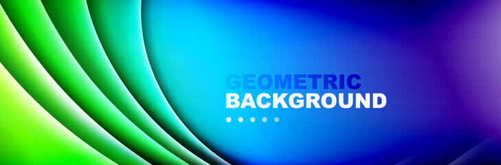 Abstract background - waves and lines composition created with lights and shadows. Technology or business digital template