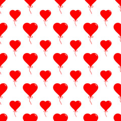 Naklejka na ściany i meble heart seamless pattern isolated on white background and printable, valentines day background
