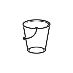 bucket icon vector illustration simple design
