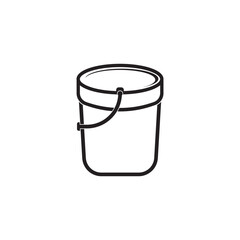 bucket icon vector illustration simple design