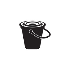 bucket icon vector illustration simple design