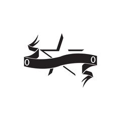 ribbon icon vector illustration logo design