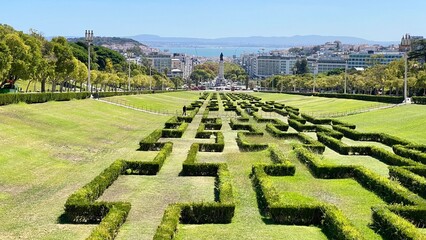 maze in the park Portugal travel 
