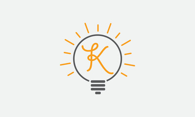 Electricity light logo and Electricity fiber logo with lighting bulb letter vector design and online bulb vector logo. Idea bulb symbol