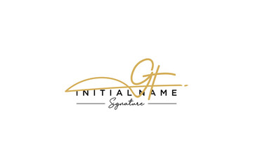 Initial GT signature logo template vector. Hand drawn Calligraphy lettering Vector illustration.

