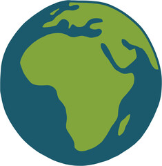 earth doodle freehand drawing.