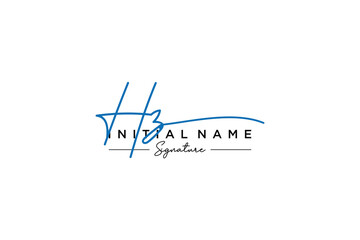 Initial HZ signature logo template vector. Hand drawn Calligraphy lettering Vector illustration.
