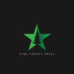 Fototapeta na wymiar Pine tree logo design vector image 