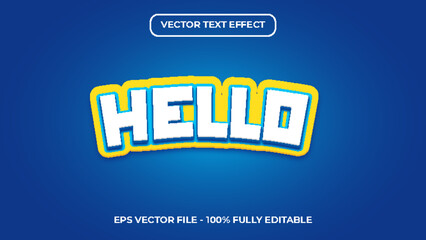 Editable text effect hello for decision