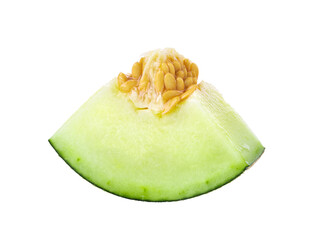 slice cantaloupe melon isolated on transparent png