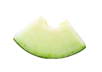 slice cantaloupe melon isolated on transparent png