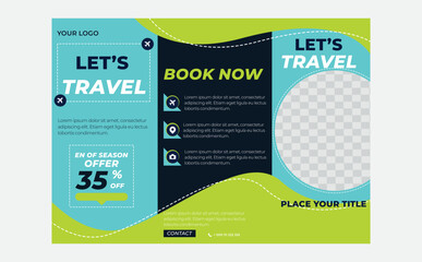 flat design travel brochure template