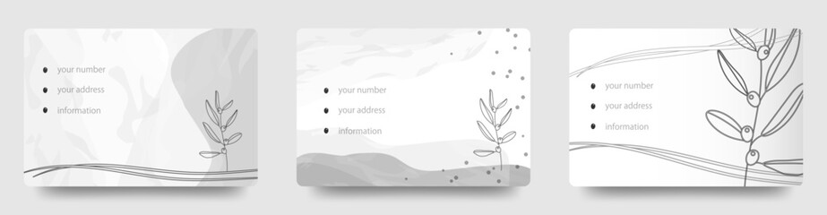 オリーブの木　抽象的な空　土ベクターイラストデザインの　テンプレート背景　壁紙　カードセット