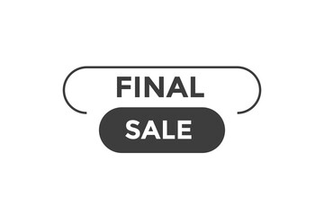 Obraz premium Final sale button web banner template Vector Illustration