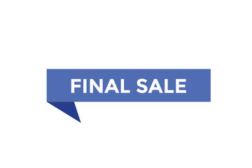Final sale button web banner template Vector Illustration