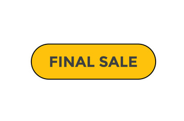 Final sale button web banner template Vector Illustration
