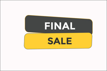 Final sale button web banner template Vector Illustration
