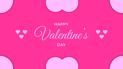 Happy Valentine's Day Banner Design. Suitable to use on Valentine's Day Event