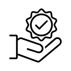 Black line icon for Quality Control