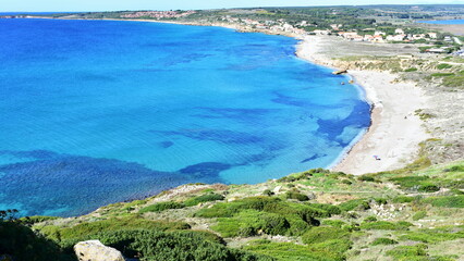 beach near village San Giovanni di Sinis on island Sardinia