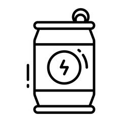 Energy drink vector icon in trendy style, carbonated drink