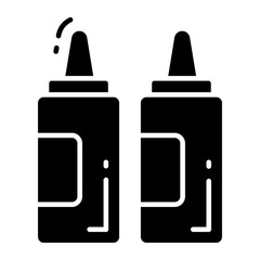 A beautiful vector design of sauce bottle in trendy style