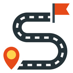 Fototapeta premium destination flat icon