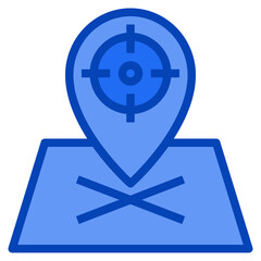 pointer blue icon