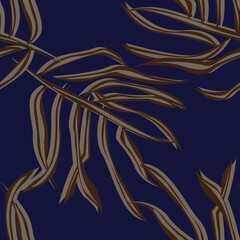 Obraz na płótnie Canvas Tropical Leaf Seamless Pattern Design