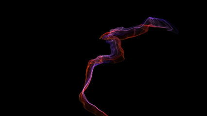 Glowing blurred light stripes in motion. Futuristic abstract wave, flare, glowing road light strips speed on isolated background.