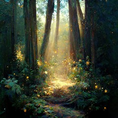 Obraz premium forest in the morning