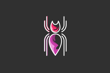 Illustration vector graphic of cool spider 